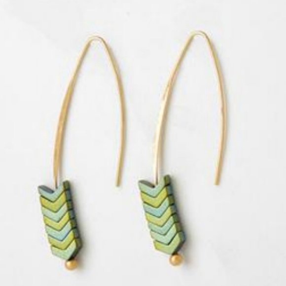 BOGO Chevron Hematite Earrings - Picture 2 of 7